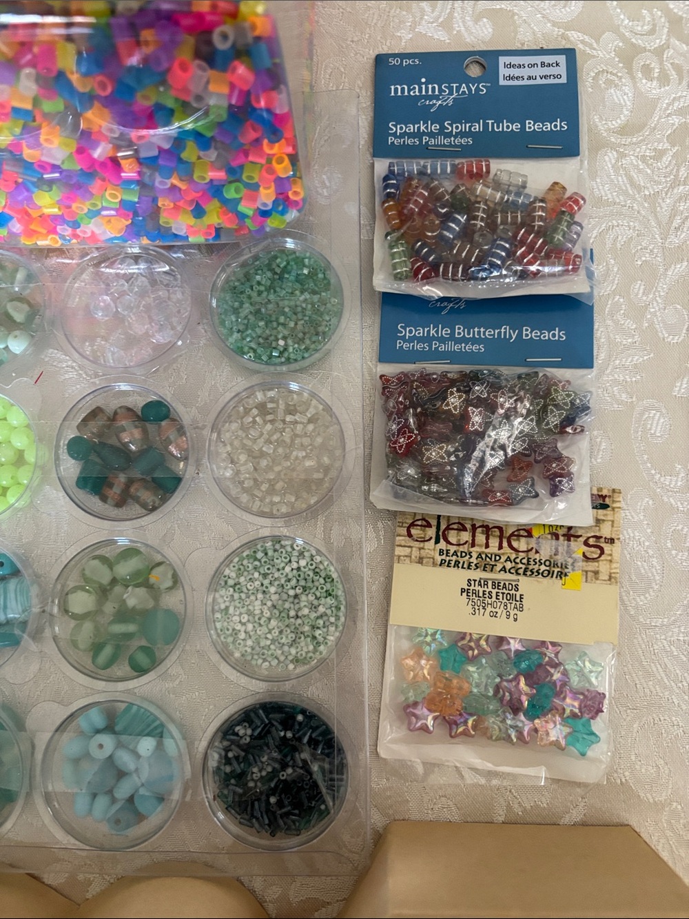 LOT of Mainstays Multi-Color Craft Beads and Assorted Bead Sets - Picture 3 of 6